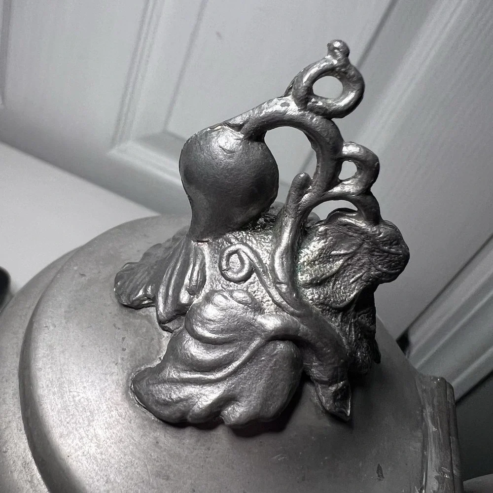 Antique 1850's Pewter Teapot Coffee Pot, Morey & Ober, Boston 9